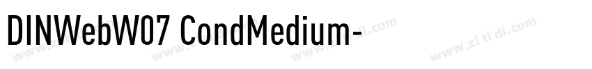 DINWebW07 CondMedium字体转换